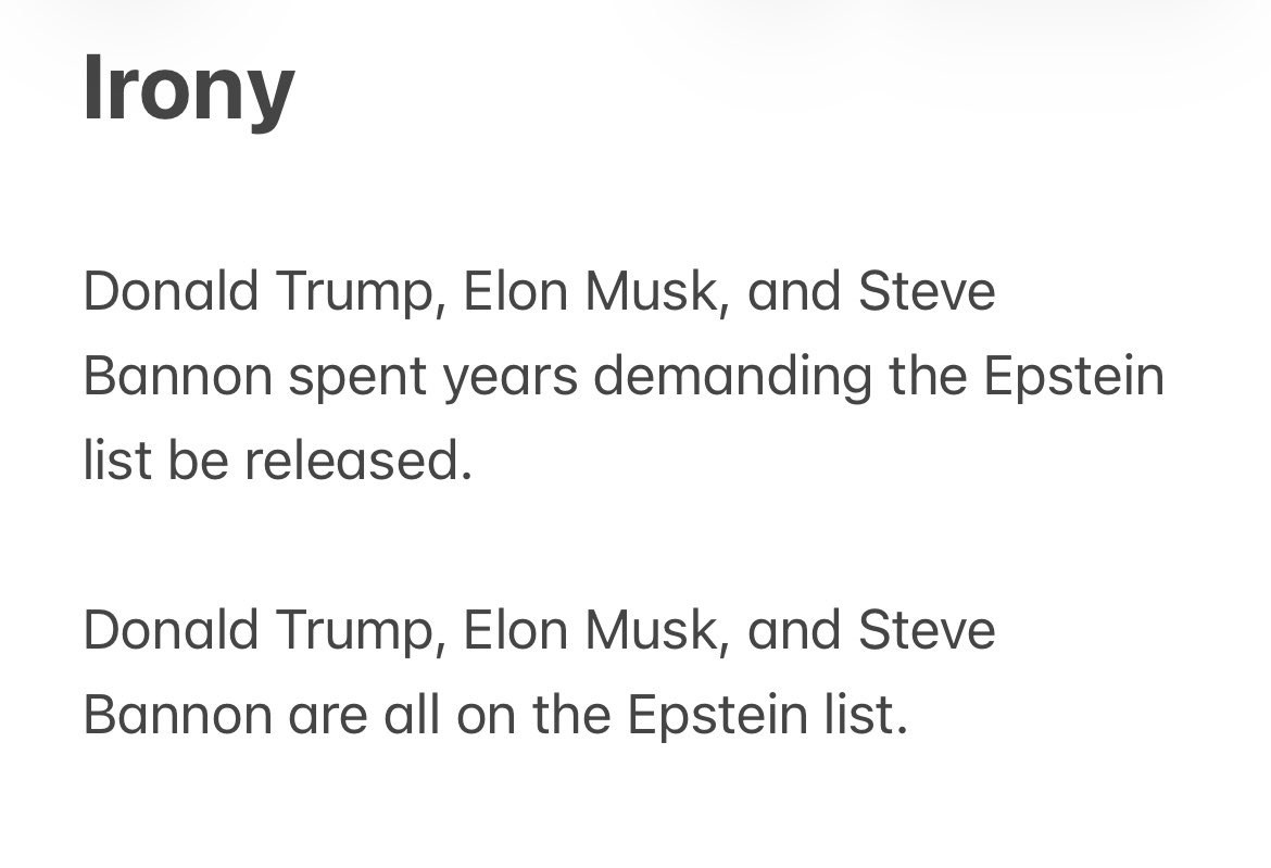 Irony #Epstein