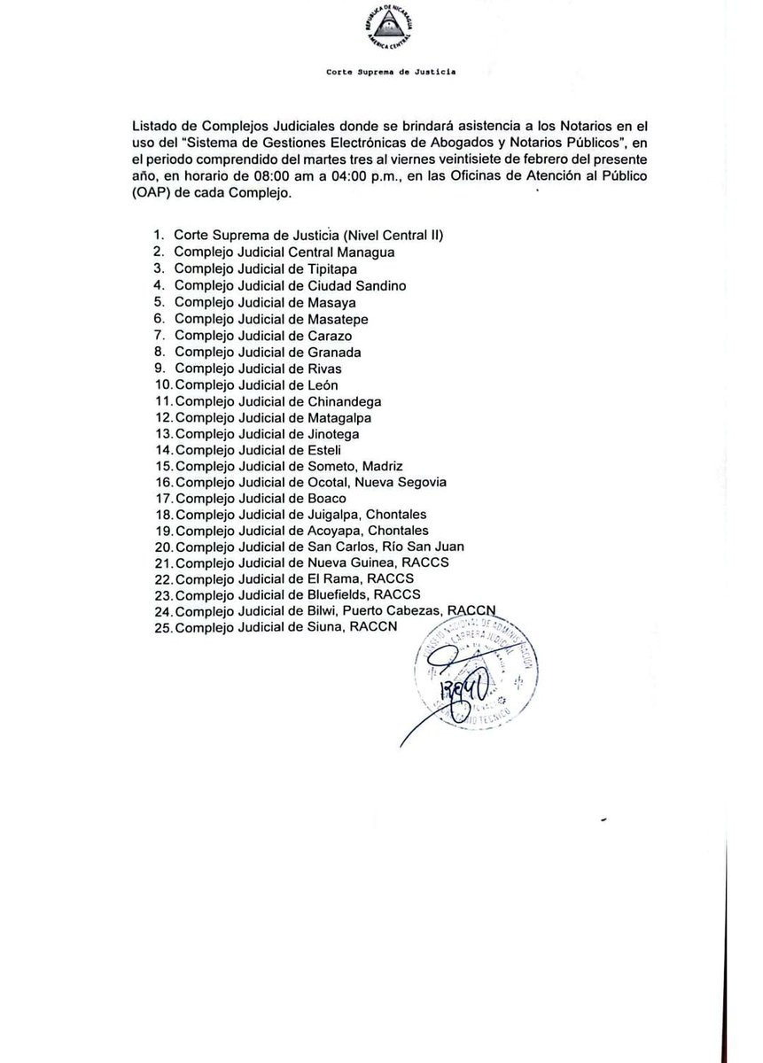La Corte Suprema de Justicia  informó mediante circular a abogados(as) y notarios(as) públicos que el reporte de índices notariales 2025 deberá realizarse únicamente a través del SGEANP.

El plazo de presentación fue ampliado del 1 al 28 de febrero de 2026.