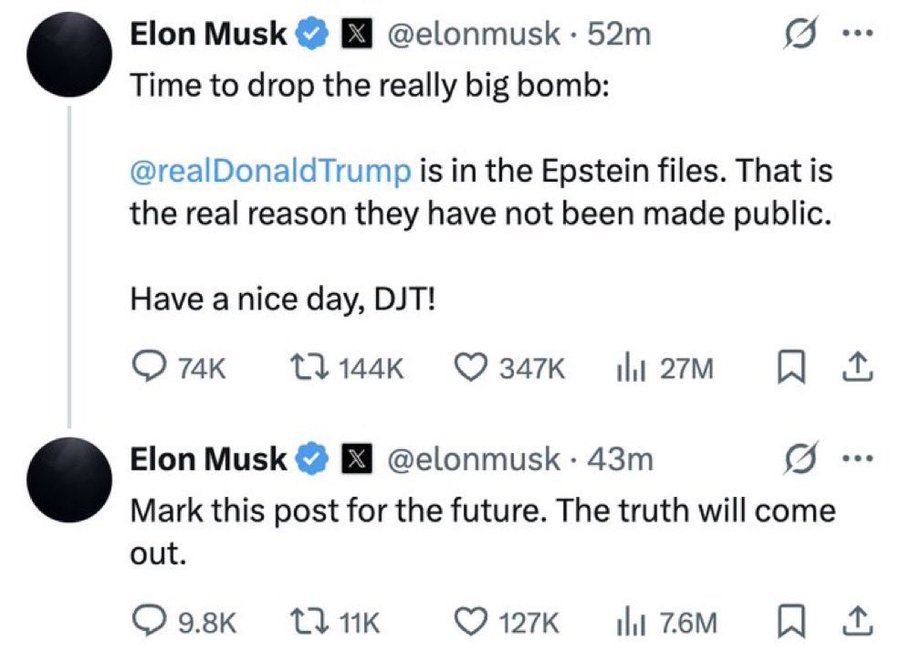 BladeoftheS's tweet photo. Elon Musk deleted this, now it is revealed he begged to go to Epstein Island. but the internet never forgets. https://t.co/MGqaBt0H6u