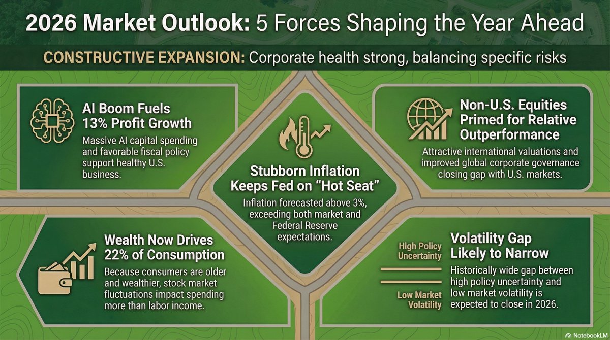 ArchitectIncome's tweet image. This is what constructive expansion really looks like:
• AI-led profit growth
• Inflation keeping the Fed boxed in
• Non-U.S. equities catching up
• Volatility mispriced
Positioning matters in 2026.
#MacroTrends #AssetAllocation #RiskManagement