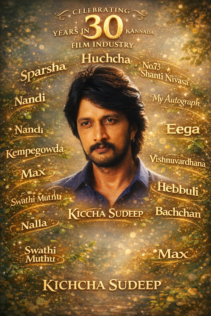 ಒಬ್ಬ ವ್ಯಕ್ತಿ
ಮೂವತ್ತು ವರ್ಷಗಳು
ಐವತ್ತು ಸಿನಿಮಾಗಳು
ಲೆಕ್ಕಕ್ಕೆ ಸಿಗದ ಪ್ರಭಾವ...

30 ವರ್ಷಗಳ ಸಿನಿಮಾ ಕೇವಲ ಪ್ರಯಾಣವಲ್ಲ; ಅದೊಂದು ಪರಂಪರೆ. ಹೊಸಬನ ಇಮೇಜಿನಿಂದ, ಎಷ್ಟೋ ಜನರಿಗೆ ಗಾಡ್ ಫಾದರ್ ಆಗುವ ತನಕದ ಹಾದಿ ಸುಲಭದ್ದಲ್ಲ. ಅದಕ್ಕಾಗಿ ಮನಸಾರೆ ಅಭಿನಂದಿಸುವೆ. ಇನ್ನು ಮುಂದೆ ಸಿನಿಮಾಗಳೇ ಮಾತನಾಡಲಿ ಎಂಬ ಆಶಯದೊಂದಿಗೆ ಮುಂದಿನ ಪ್ರಯಾಣ