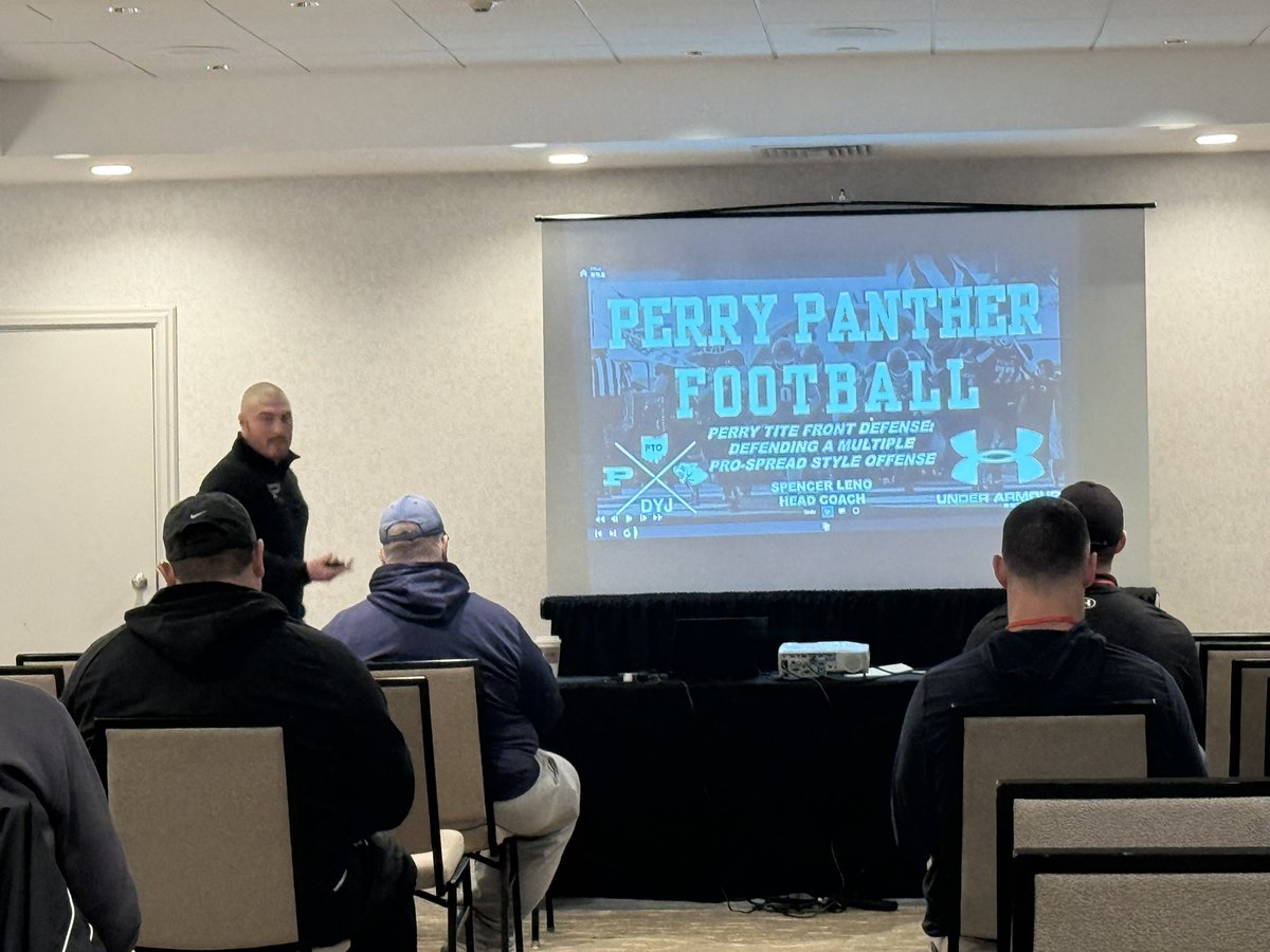 PerryFootball_'s tweet image. Speaking about Perry Football in Pittsburgh today! #PTO #ClinicSeason