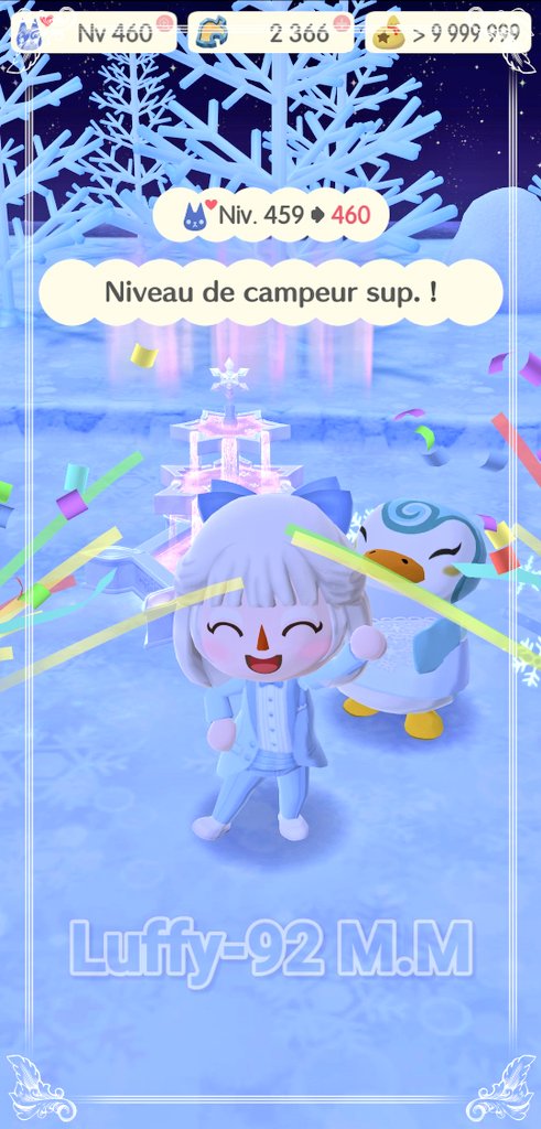 Man_Luffy_92's tweet photo. ❄️ Super ! j'ai enfin atteint le niveau 460 ! \(ᵔヮᵔ)/ 🎊

#AnimalCrossingPocketCampComplete #PocketCampComplete #ACPCC #ポケ森コンプリート #キャンパーカード https://t.co/sWZ8CoNtSM