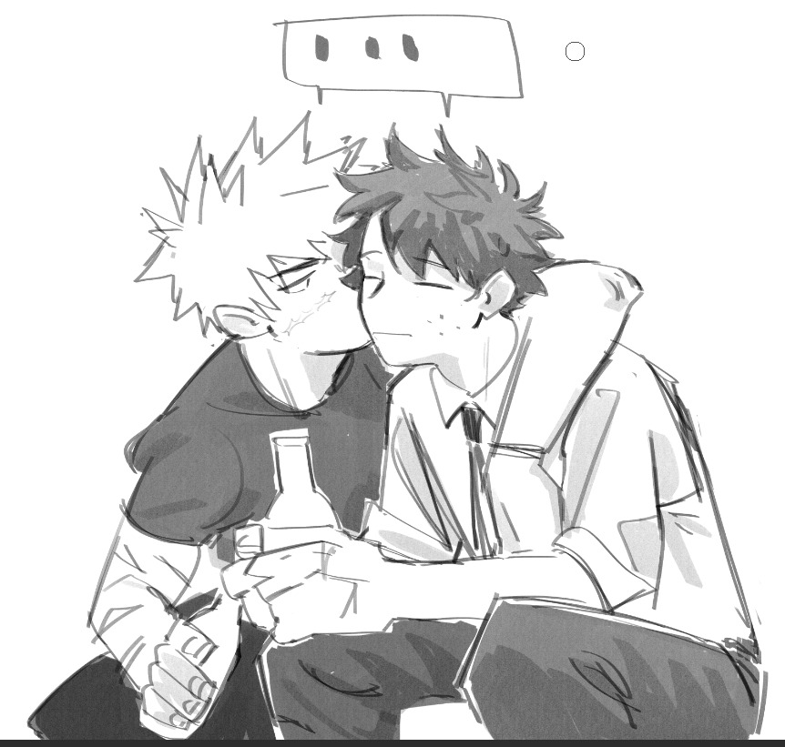 *katsuki sniffing his packmate* "what's wrong, alpha?" 