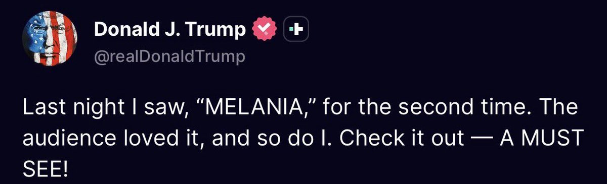 🚨 Who else is going to watch “MELANIA” ?