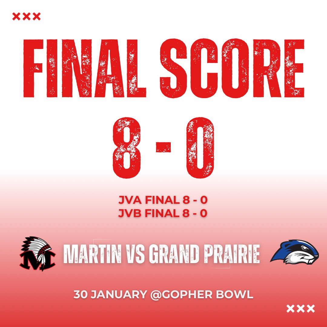 Martin wins! 8-0 vs Grand Prairie 

⚽️ ⚽️ Ryan Fratangelo
⚽️ Elle McNulty
⚽️ 🅰️ 🅰️ Kenzie Cameron
⚽️ Grace Sheppard 
⚽️ Charlie Palafox
⚽️ Claire Pope
⚽️Lauren Castellani
🅰️ Lily Fratangelo
🅰️ Meghan Meredith 
🅰️ 🅰️Vanessa Ibanez