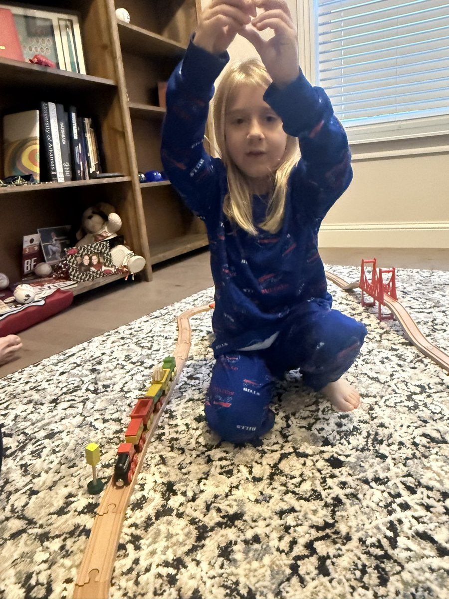 Gabbott12's tweet photo. Because of @kabbott725, our daughter is in love with everything @JoshAllenQB. First it was “making snow angels like Josh,” and then tonight she asked to watch the movie “with Josh Allen’s wife” (Pitch Perfect 2)…sigh…at least she’s not a Browns fan #BillsMafia https://t.co/U4Dp2BvcVK