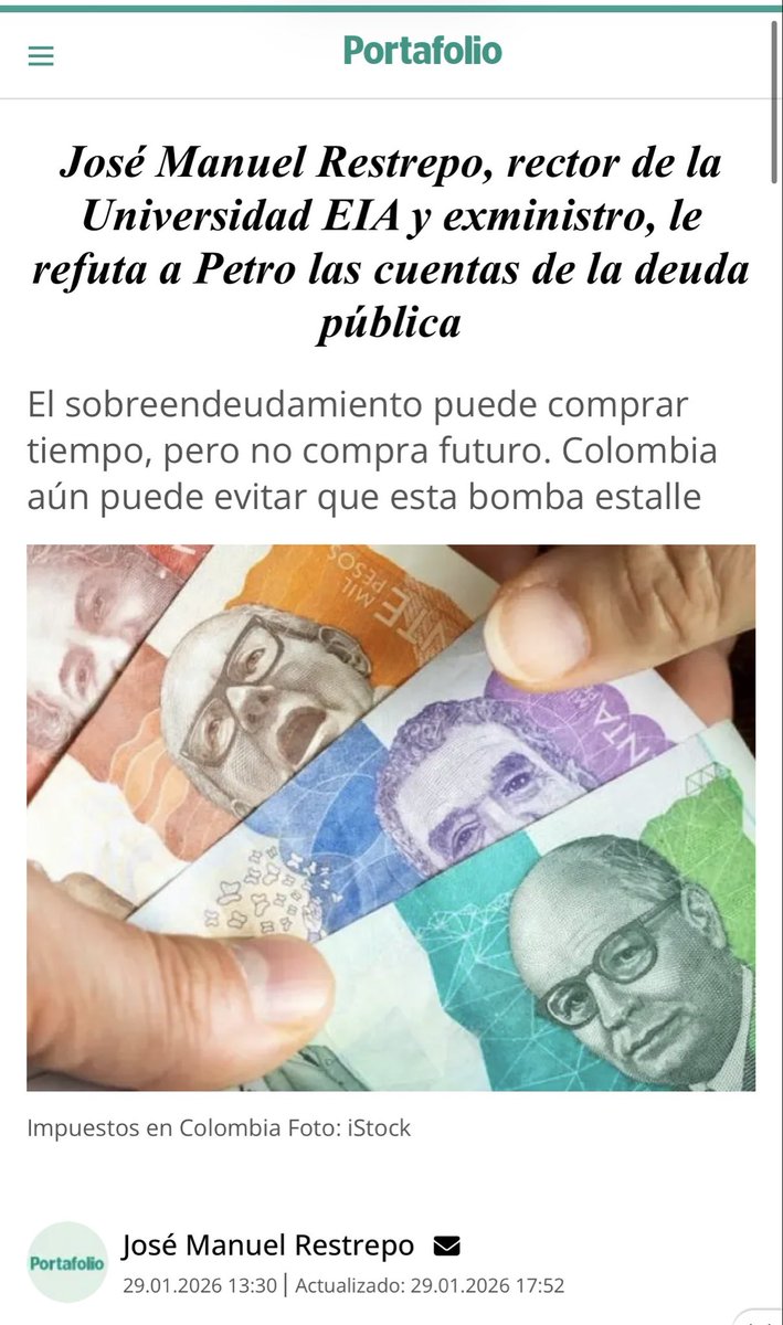 jrestrp's tweet image. Un economista de verdad no dice MENTIRAS !! Venga le explico que los números son claros y “los datos matan relatos”

Cuando su gobierno inició en agosto de 2022, la deuda sumaba cerca de 800 billones y hoy es casi 1.200 billones !!!
Usted ha creado DEUDA NUEVA por casi  400…