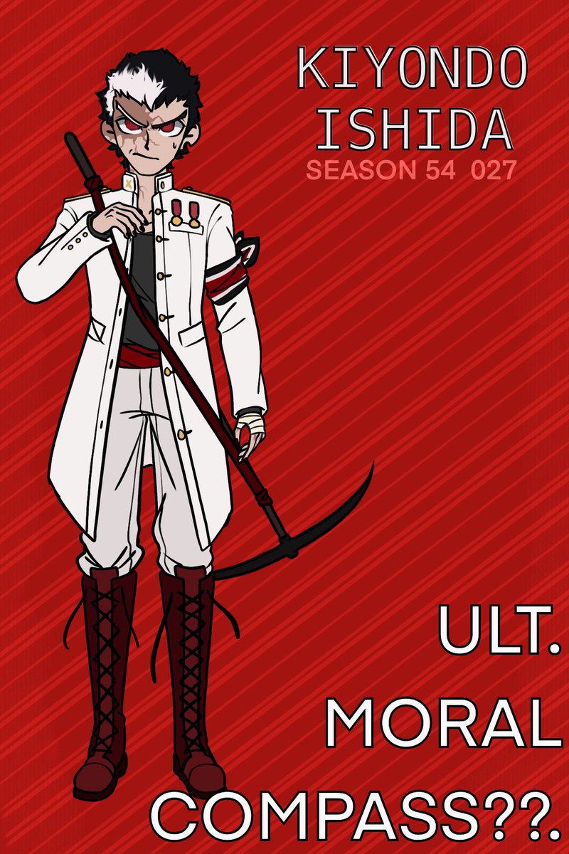 star1x_e's tweet photo. [ 027 ] [ ALUMNI ] 

 [ I'm Kiyondo Ishida, Ultimate Del- Del... No, that's not right. Delinquent Compass...? MORAL COMPASS! ] 

#DRSR #sinsrebirth #fangan #fangantwt #danganronpa 
( All art is done by fandomlore / fandomloretiktok ) https://t.co/mjp11MJkfE