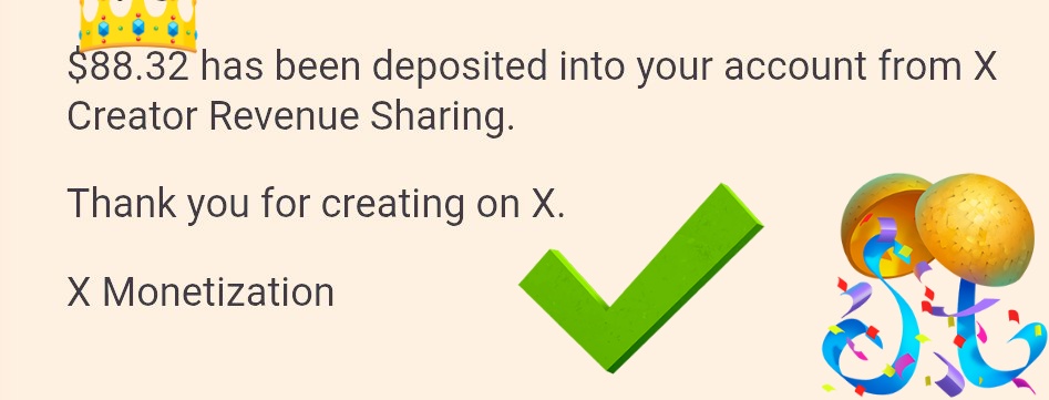 सुबह सुबह मस्क चच्चा ने #पेआउट भेज  दिया 🥳🤗

(कुल मिलाकर 88.32 $ आया है भारतीय रुपए मेकितने है)
#पेआउट आने की खुशी अलग होती है 🤗💖

आप भी जुड़िये हमसे आप कमनाएं महीने के घर बैठे सिर्फ मोबाइल से 💸💲, मुझे फॉलो करे 🤗

पोस्ट को #rt करे 

ID दीजिये आपकी सहायता कर सके हम 🌹🤗