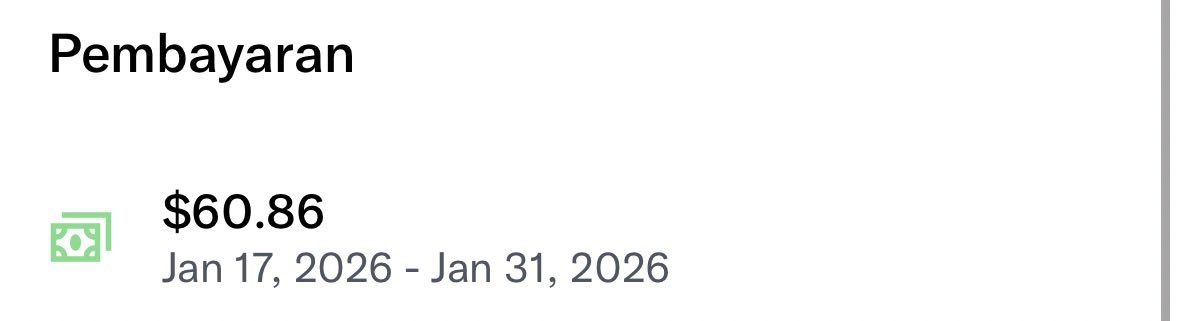 Dapet 1 juta per 2 minggu dan 2 juta per bulan dari X (bisa lebih)

Ini udah setengah UMR indo loh, padahal effort dan tenaga yang dikeluarkan nggak capek kayak kerja UMR biasa.

Kayaknya industri InfoFi bakal benar-benar booming dalam 5–10 tahun ke depan.

Ini salah satu