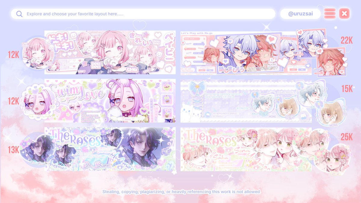 uruzsai's tweet image. Help RT nya boleh ?? Maaciw ~ 🫶🏻💕

Hallo ~
Koogi sudah open santai lagi yaaa untuk layout 2D By Req nyaa ~ ✨
Bisaa langsung cek link Koogi yaa untuk TnC dan Catalog lengkap nya ~ ✨

Marii jajan ~ 🙌🏻✨
#zonauang #zonajajan