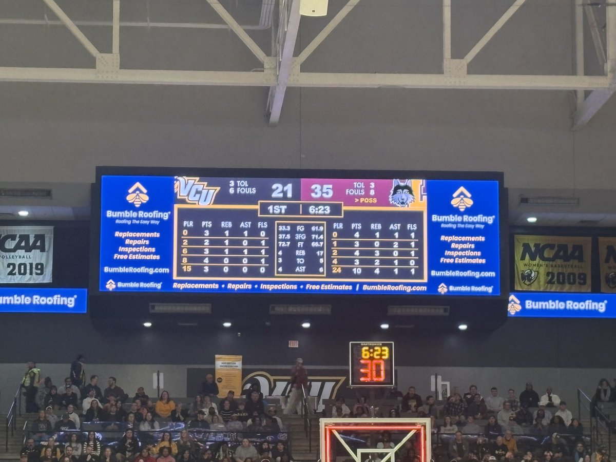 MekhiWilsonpro2's tweet image. LOYOLA-CHICAGO 46
VCU 46
HALF

The Ramblers lead 24-9 midway through the first half, however a Rams comeback lead 
by Terrence Hill Jr. with 15 pts evens the game at the half.

Miles Rubin scored 17pts for Loyola-Chicago

#vcu 
#vcubasketball