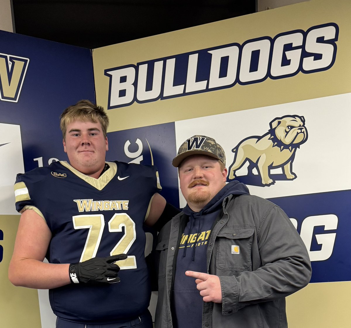 TateMyatt72's tweet photo. After a great day at Wingate University today, I am beyond blessed to say I’ve gotten an offer to play at Wingate. Go Bulldogs!
@HunterJolly1 @Coach_TKnight @CUnderwood46 https://t.co/tN18I1YcUi