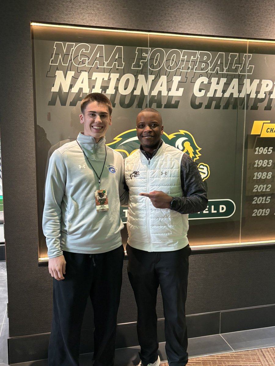 Thank you <a href="/NDSUfootball/">NDSU Football</a> for a great day! Loved seeing new faces and touring these amazing facilities! Thank you <a href="/CoachSamOjuri22/">Coach_Ojuri</a> <a href="/FBCoachLarson/">Dan Larson</a> and <a href="/JoeBeschorner/">Joe Beschorner</a> for the conversation!

<a href="/GenevaVikingsFB/">Viking Football</a> <a href="/CoachGrady27/">Coach Grady</a> @coachho <a href="/JoeNinni/">Joe Ninni</a> <a href="/CoachChris_Roll/">Coach Chris Roll</a> <a href="/EDGYTIM/">Timothy “EDGYTIM” OHalloran</a> <a href="/scottybscout/">Scott Burgess</a>