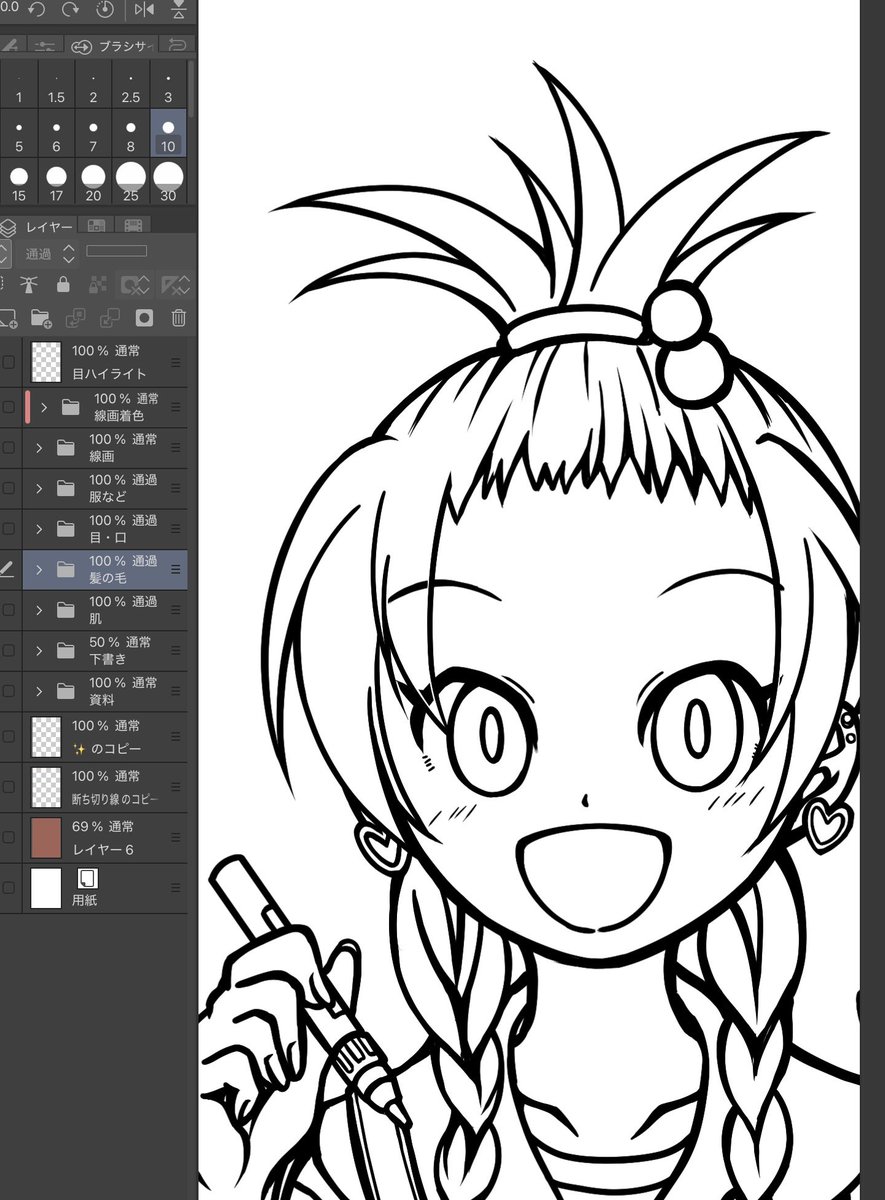 #今月描いた絵を晒そう
コミケの燃え尽き症候群&肩と首の痛みがあり0枚です

お友達の依頼絵の一部載せておく。🍍みたいな髪型すき。 