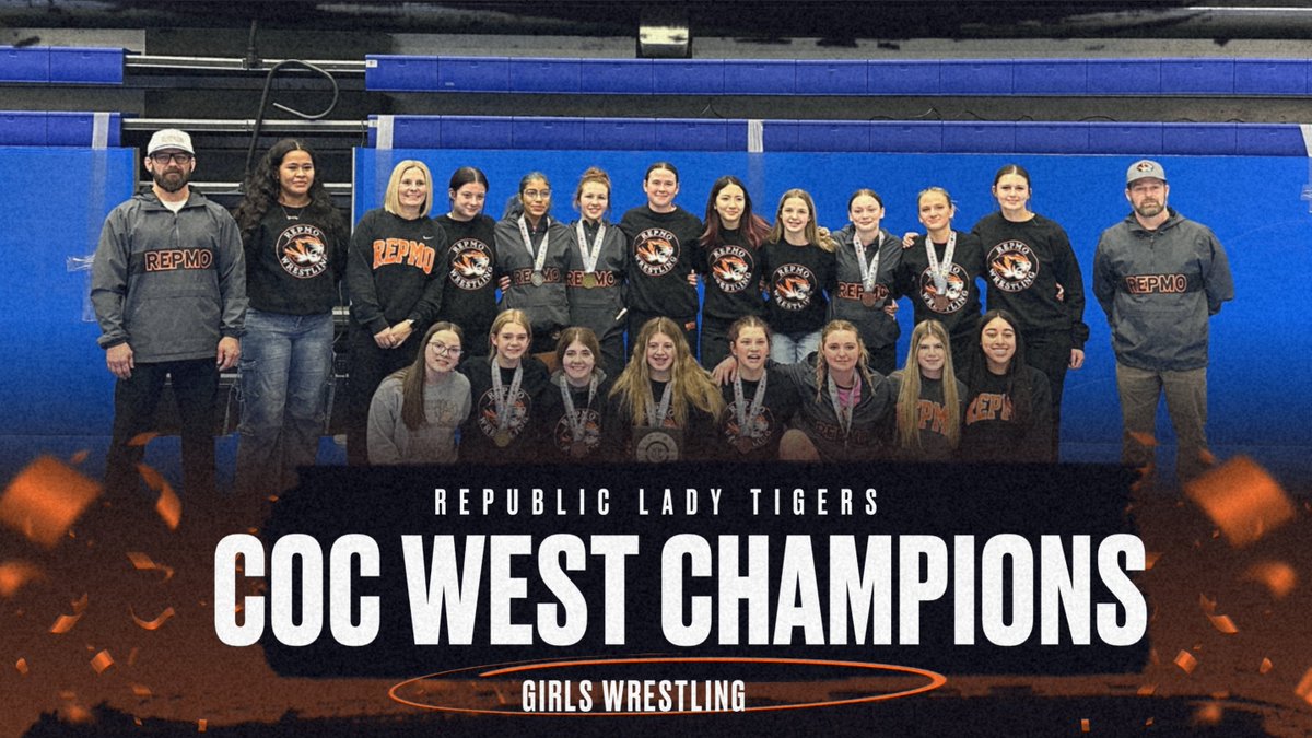 RepmoAthletics's tweet photo. Congrats to Repmo Girls Wrestling as they win their first ever COC West title! https://t.co/cMhRsawAGe