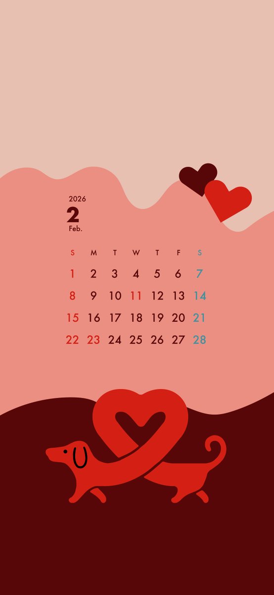 nagasugiruinu_g's tweet image. 2月のカレンダーだヌ❤️
ハートになったヌ🐶❤️