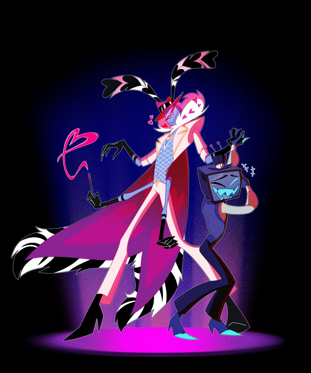 "The shadows, yeah, they keep me pretty like a movie star Daylight makes me feel like Dracula~"

Couldn't resist that huge temptation 🥹💗 Big art since a while, I feel alive again omfg... 😫

#StaticMoth #VoxVal #HazbinHotel