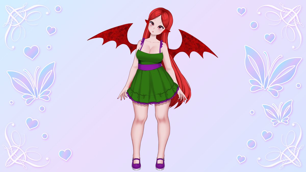 Picked her up for fun~ Did my dragon form with some very slap dash texture edits. The body and face sliders are amazing, beyond my wildest expectations. Just praying she comes out with some more clothing options.