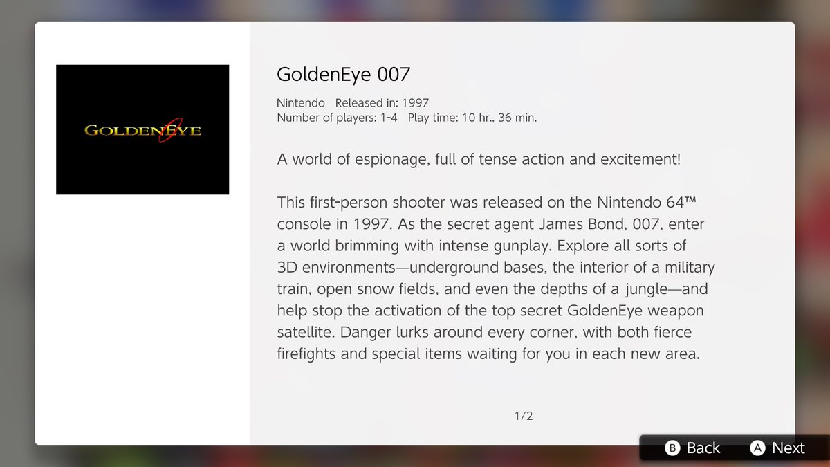 MSeaward1983's tweet photo. Completed Goldeneye 007 on NSO, still a fantastic game but requires the N64 Controller for the best way to play 🎮 #Goldeneye #Nintendo https://t.co/ySpigqLbca