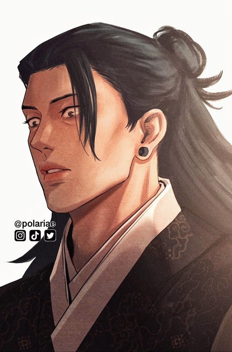 polariae's tweet image. Bringing this back.. 
Geto in the Painter of the Night drawing style UGH.