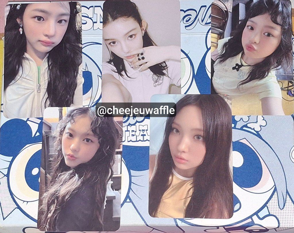 cheejeuwaffle's tweet photo. Wts Photocard only Newjeans 2nd ep 'get up' (the powerpuff girls x nj box ver.) (All member).

co oren🍊
✩price: 110k (take all mem)
✩free printilan dari album nya 
☆📍ina, subang jabar

wts pc minji wts pc hanni wts pc haerin wts pc hyein wts pc danielle wts pc newjeans https://t.co/XPu7XcgHvw