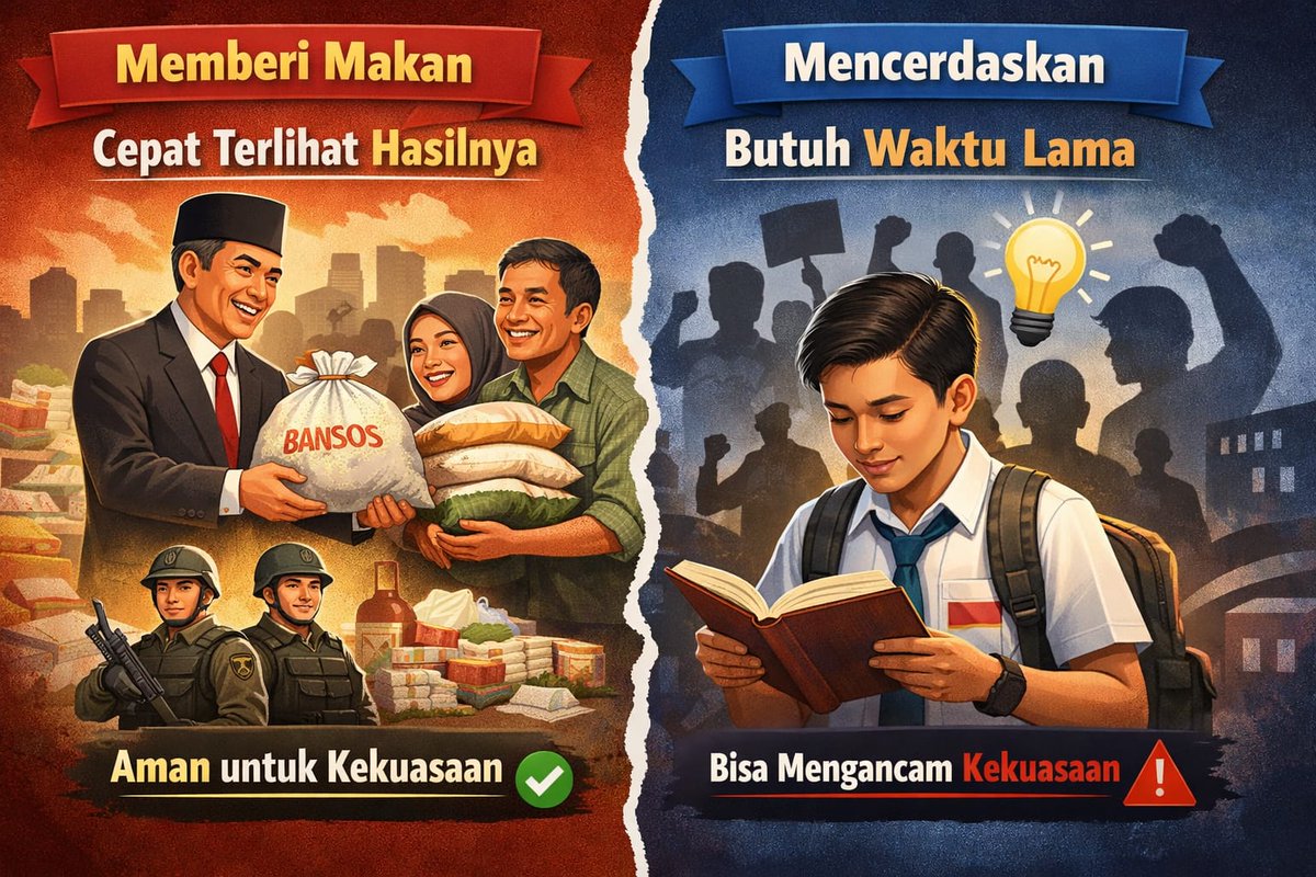 Kenapa Negara lebih suka memberi makan drpd mencerdaskan?