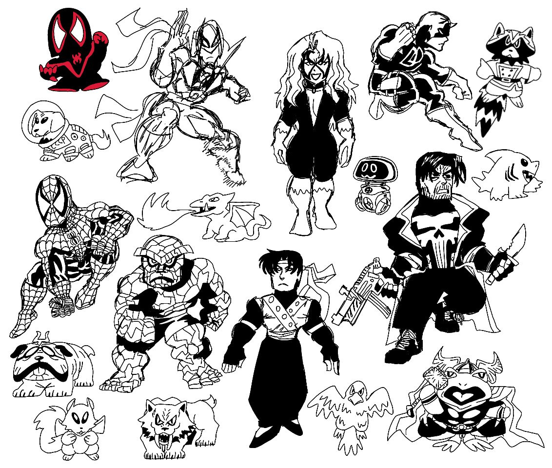 Some marvel characters i Drew