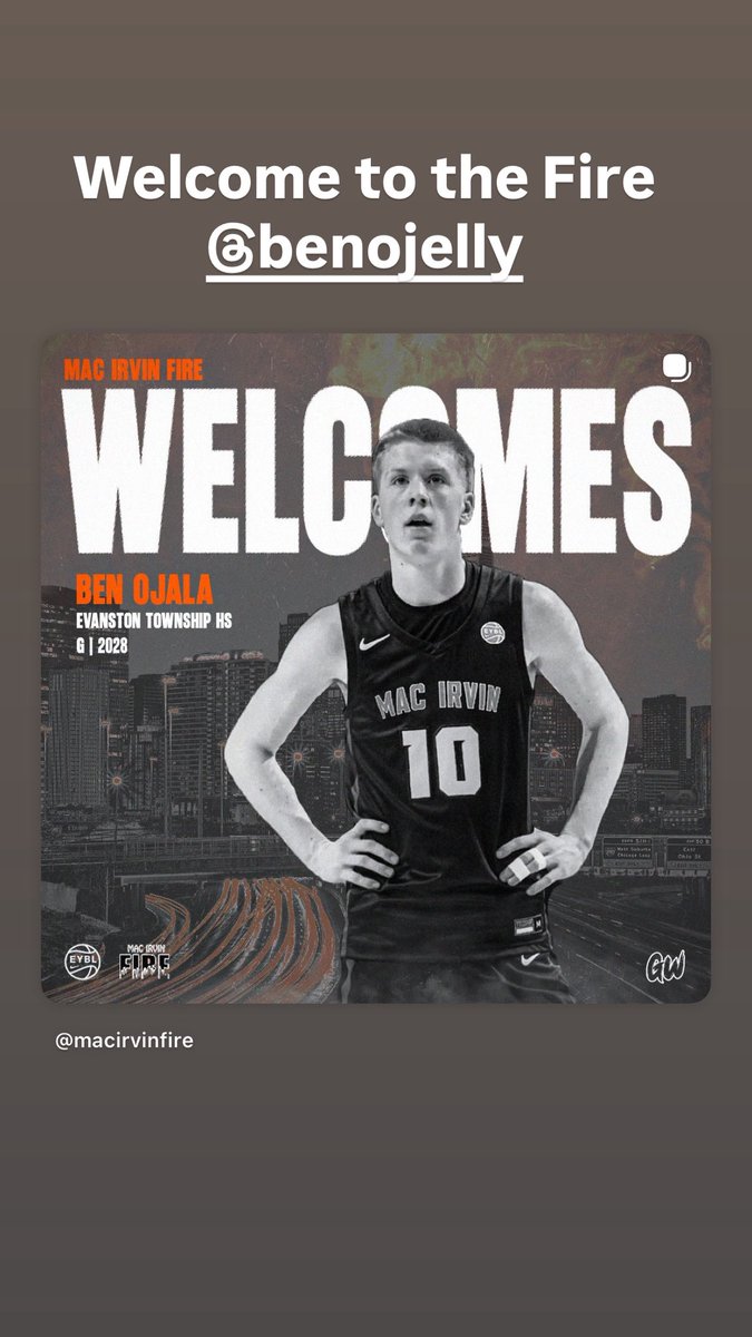 MacIrvinFire1's tweet photo. 💥Breaking News💥 Welcome to #MacIrvinFire Ben Ojala aka Ben Ojelly (Evanston HS) One of the best guards in the state for 2028 class. Ben is lights out shooter and has high major D1 playmaking skills. 16u team is Super Loaded!! #InGuardsWeTrust #Showtime #NikeEybl #BeSpecial https://t.co/lHpAUrFj1V