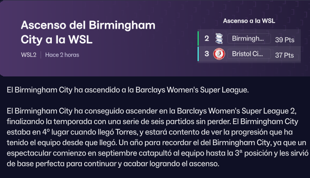 estanimanager's tweet photo. ¡Ascendimos con las chicas del Birmingham! ¡Lo logramos! #FM26. Football Manager 26. https://t.co/E52nvljIUL