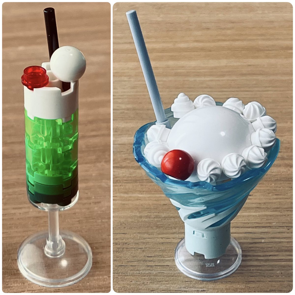 teayou1789's tweet image. LEGOで昭和レトロなクリームソーダを作ってみた。
#レゴ #LEGO #昭和レトロ