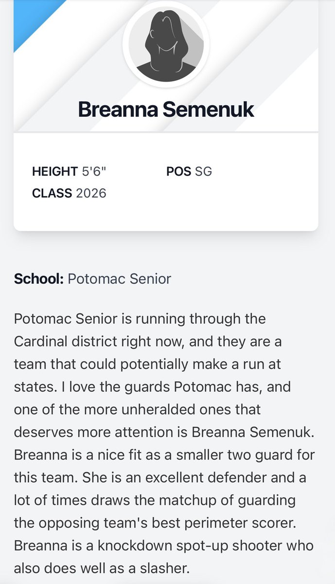 Potomac Panthers WBB (@phspantherswbb) on Twitter photo 