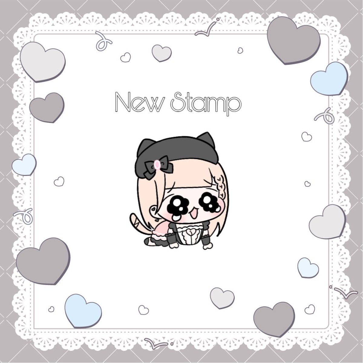 本日から新しいスタンプ追加されたよ～🐈♡ めちゃくちゃ可愛い