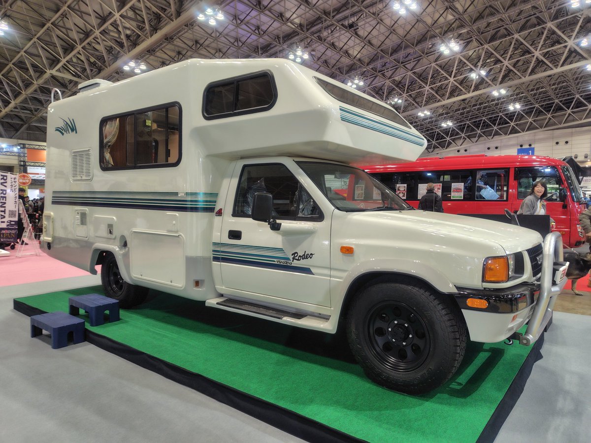 JinRbj's tweet image. ロデオのほぼ未使用車だとΣ(ﾟДﾟ)
これ良いな〜
#japancampingcarshow
#isuzurodeo
#campingcar