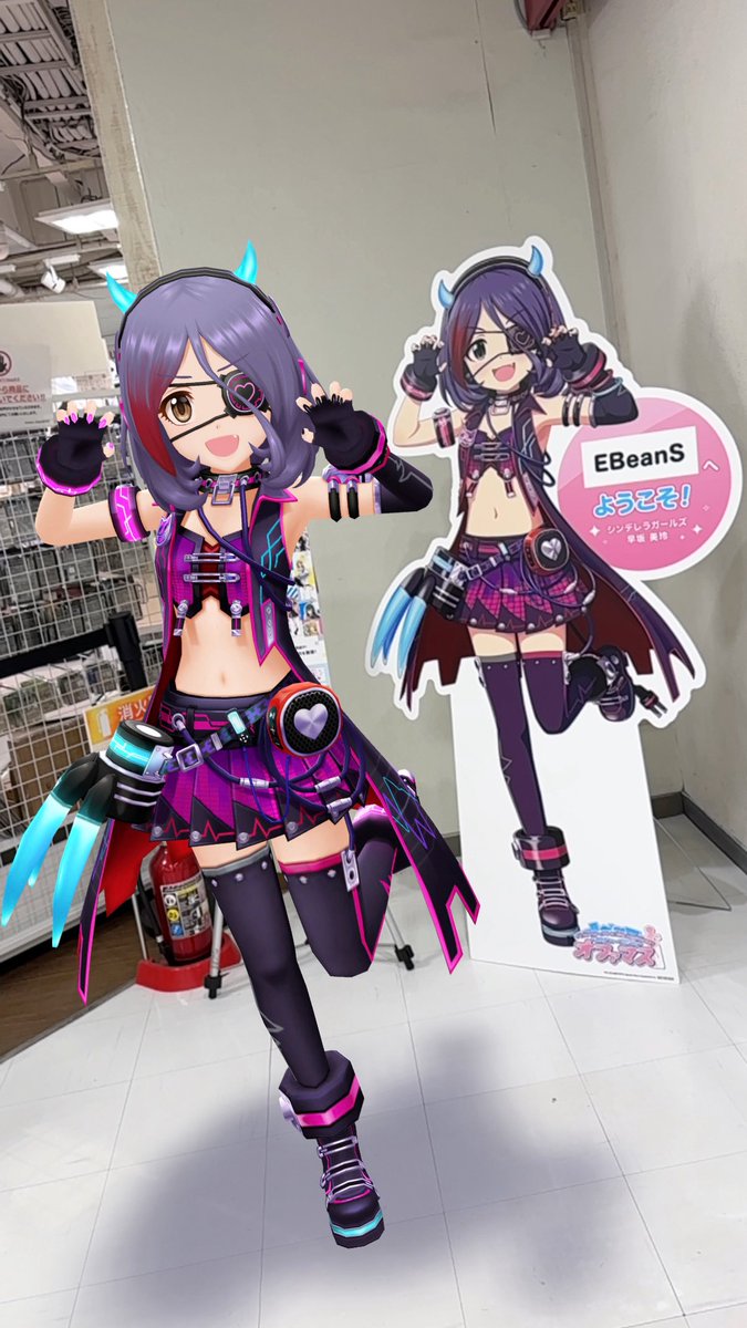 noNnoRioN's tweet photo. 仙台駅前EBeanSにいる早坂美玲ちゃんに会いに行ったよ〜〜〜！！！
美玲ちゃんの地元でのお仕事、嬉しいな☺️

#オファマス現地レポート

#デレスポAR
#早坂美玲 https://t.co/UcDIRKLbNT
