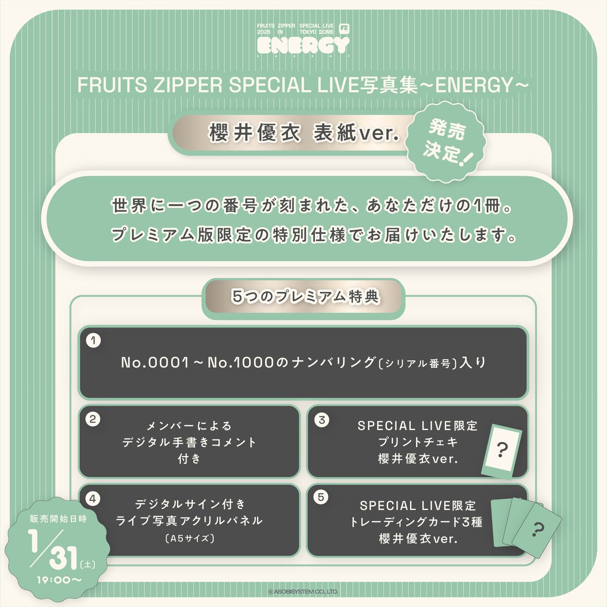 ˏˋ✨💚櫻井優衣 表紙ver.東京ドーム公演 ライブ写真集💚✨ ˎˊ