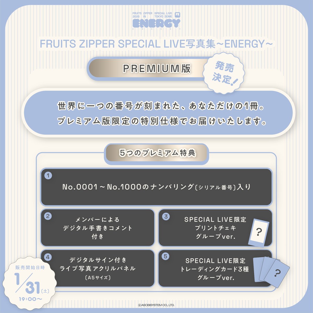 FRUITS ZIPPER SPECIAL LIVE写真集 〜ENERGY〜」 本日19:00に発売
