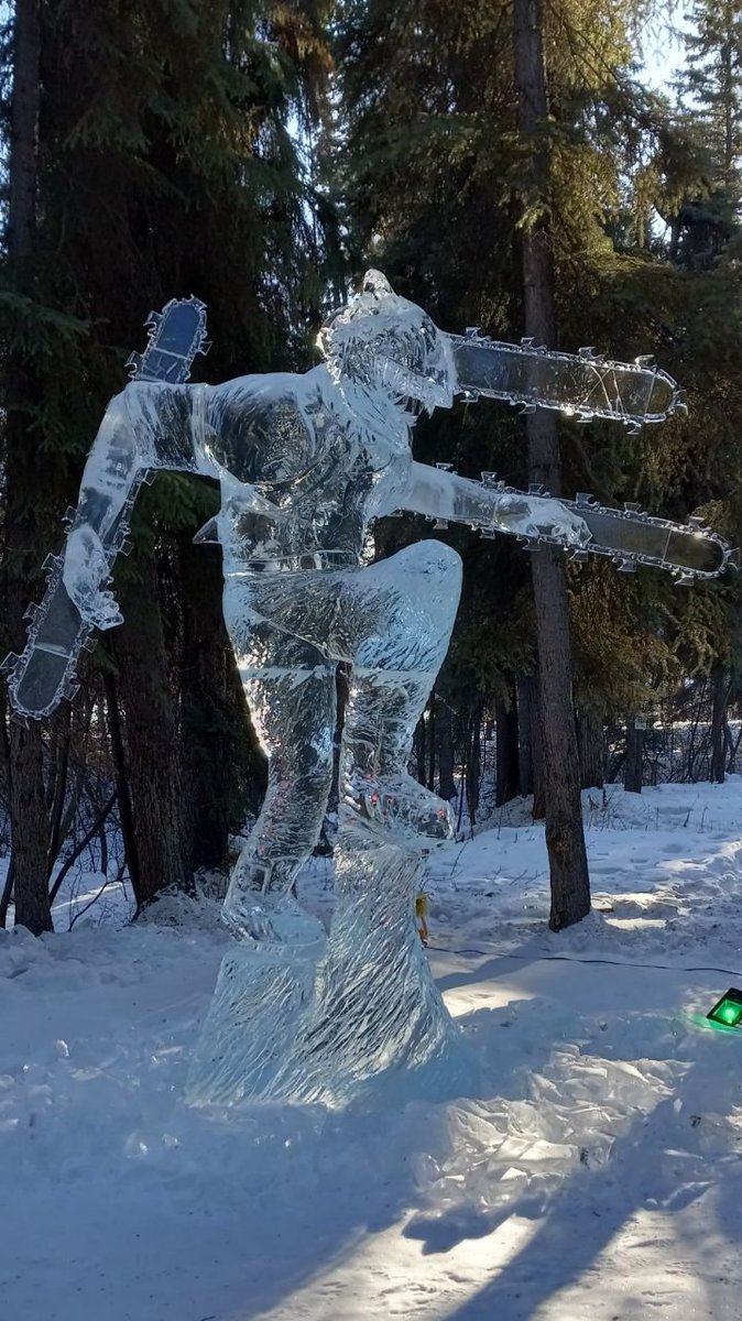Chainsaw Man Ice Sculpture ❄️
