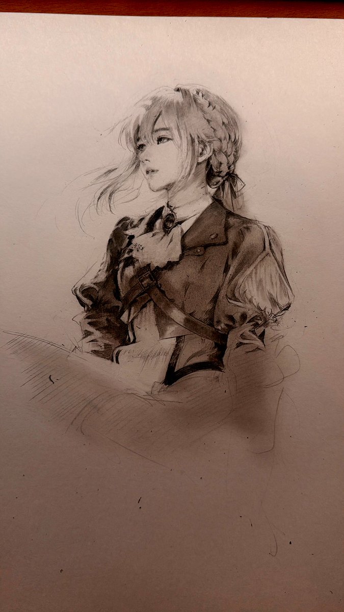 KNanDraw's tweet image. Work in Progress - Violet Evergarden