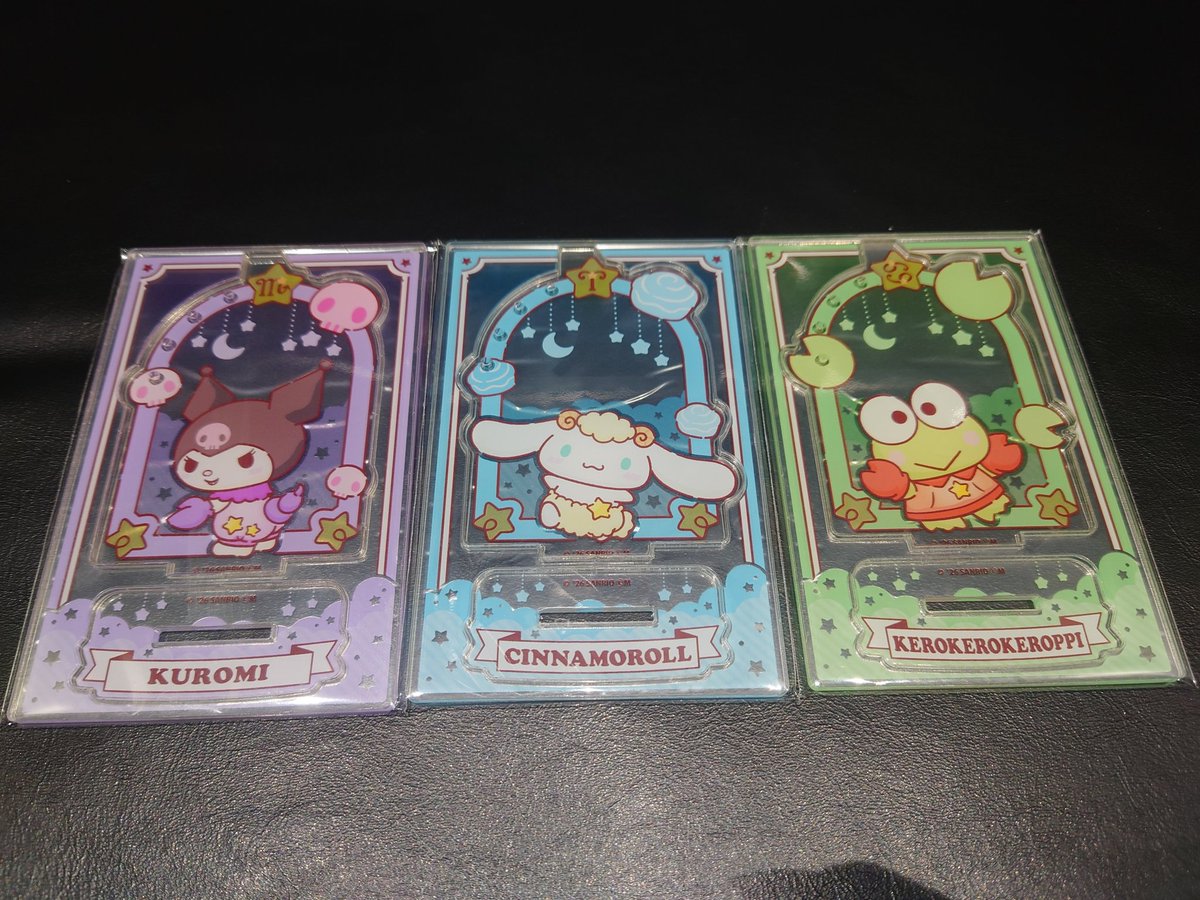 gyogyogyo_'s tweet photo. 【交換】サンリオ キラキラ星座のアクリルアクセサリースタンド アクスタ

譲：クロミ、��ろけろけろっぴ、シナモロール

求：タキシードサム

郵送希望です。
検索からもお気軽にお声掛けください🙇🏻‍♀️
※出先のためIDなし https://t.co/MZLB8VbiJ7
