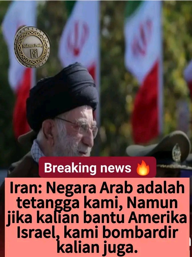 TRIMAKASIH #IRAN YG SELALU GIGIH MEMBELA PALESTINA 🙏
AYATULLAH KHOMEINI :" NEGARA ARAB ADALAH TETANGGA KAMI,NAMUN JIKA KALIAN BANTU AMERIKA DAN ISRAEL MAKA KAMI BOMBARDIR KALIAN JUGA !"