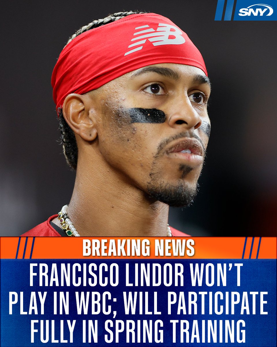 Francisco Lindor will not be playing for Team Puerto Rico in the World Baseball Classic after having a cleanup procedure on his right elbow this offseason. Lindor will be a full participant in spring training.

Full statement from the <a href="/MLBPA/">MLBPA</a>:

"Due to the cleanup procedure that