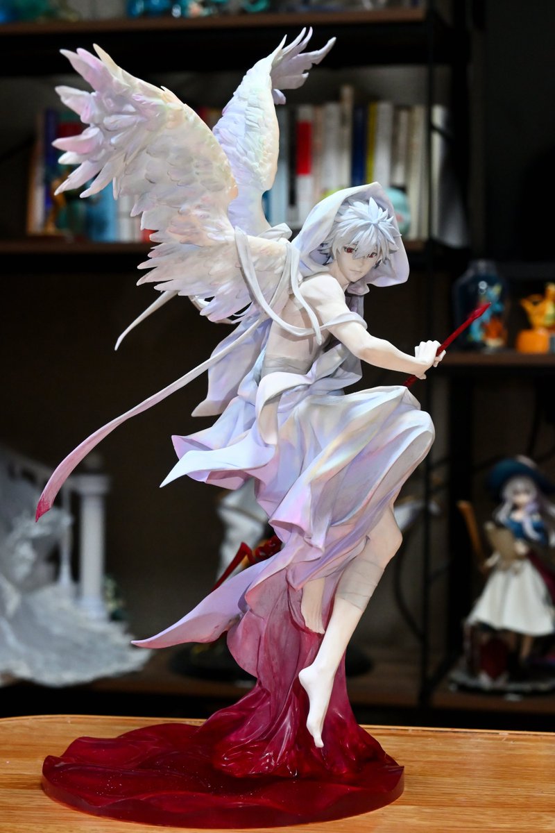 naomiさん原型の渚カヲル 翼ver.完成👍 アクリルガッシュとu35で筆塗り