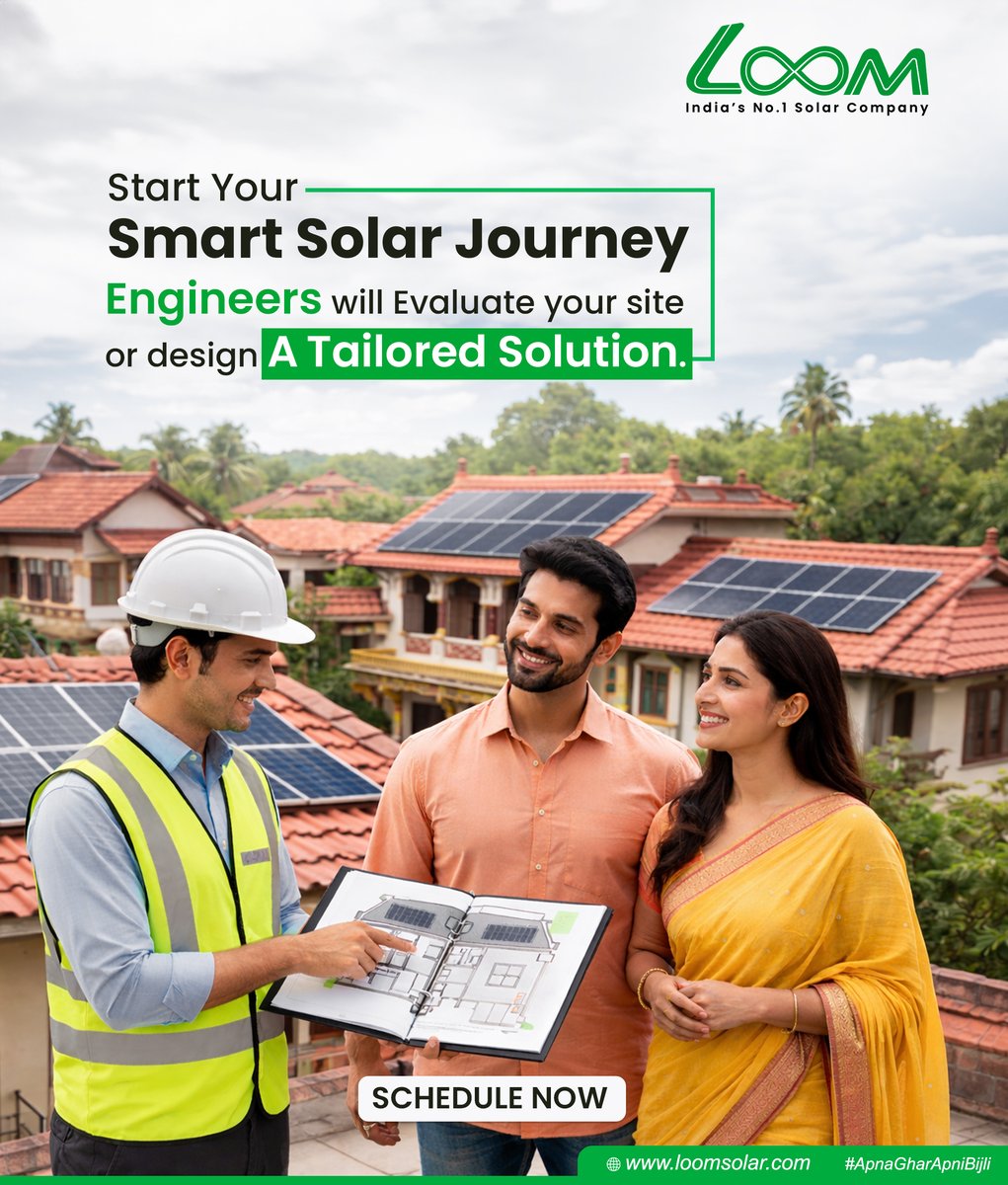 Go solar the smart way ☀️
Expert solar consultation, right sizing &amp; right tech—built to last.
📞 +91 87507 78800 | 🌐 loomsolar.com

#SolarEnergy #RooftopSolar #LoomSolar