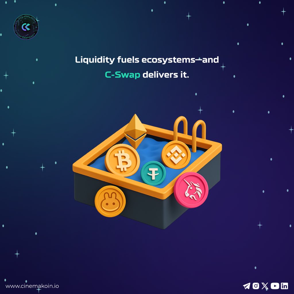 A stronger economy starts with free movement of value.

C-Swap makes it possible.

#CinemaKoin #CryptoDaily #crypto #Bitcoin #Blockchain #BTC #cryptocurrency #ethereum #nfts #ck #cswap #cinemarketplace #CryptoCommunity #CryptoNews #Metavers #DreamWorld