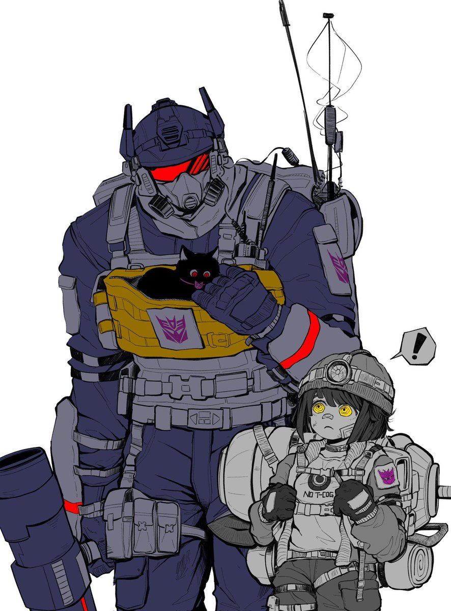 TransformersDen's tweet image. Soundwave &amp;amp; Ravage

Art by @KkoriBYEOL_TF 

#Transformers #Soundwave #Ravage