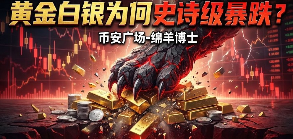 黄金白银为何史诗级暴跌？

大家好！我是币安广场的绵羊博士。

看到这几天的行情，我估计不少老铁的心情跟这金银价格一样，经历了从“云端”直坠“地心”的失重感。2026年1月30日，这个日子注定会被写进大宗商品的史册，不是因为新高，而是因为那场足以让人心跳停止的“史诗级”大洗盘。