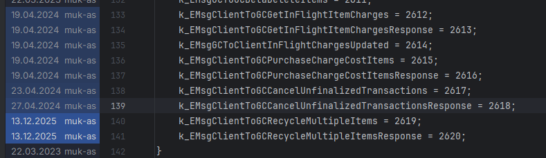 z3nnik's tweet photo. @gabefollower Aren't these just another random lines from Dota?
There was a similar protobuff update for Dota back on January 13th

These timing changes were close to the crafting changes in the Monster Hunter event https://t.co/VG1FOfETGQ