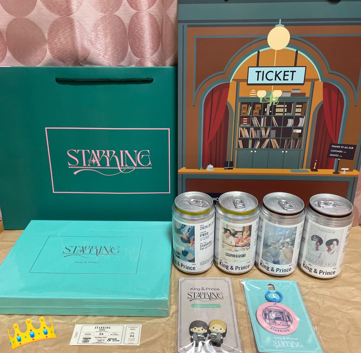 昨日、キンプリのポップアップで購入したものと、1万円以上買うと